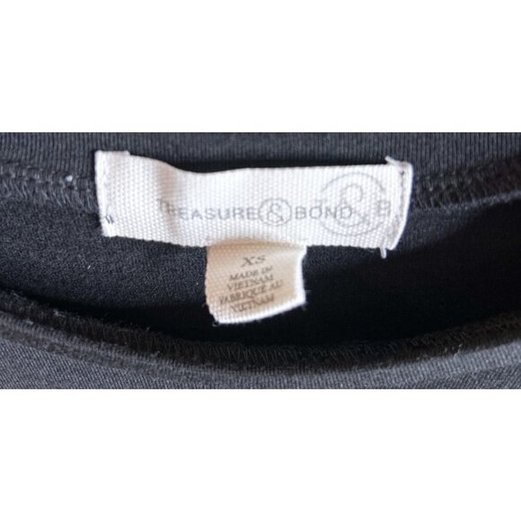 Treasure & Bond Side Ruched Body Con Midi Dress in Black - Picture 6 of 7